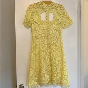 Yellow Mikael Aghal Lace Dress